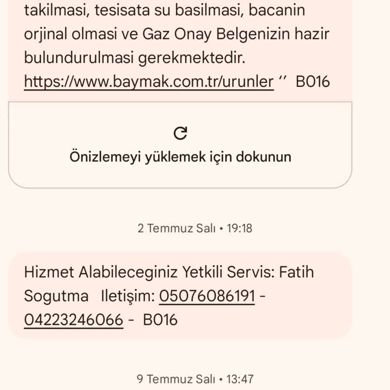 Baymak Servis Gelmiyor Kayıt Yokmuş Genel Merkez Sorunu