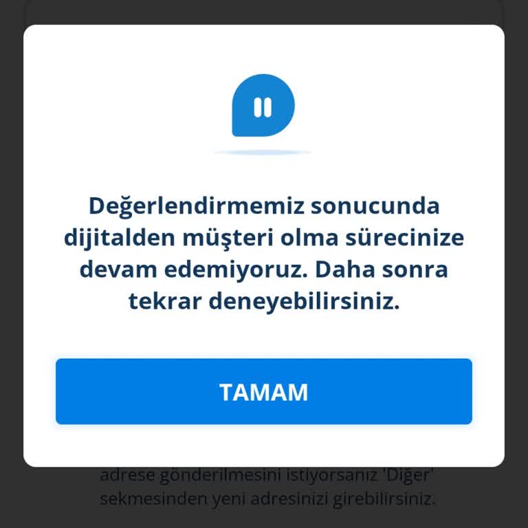Denizbank'a Dijitalden Üye Olamıyorum
