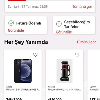 Vodafone Tarife İçeriği Hakkında
