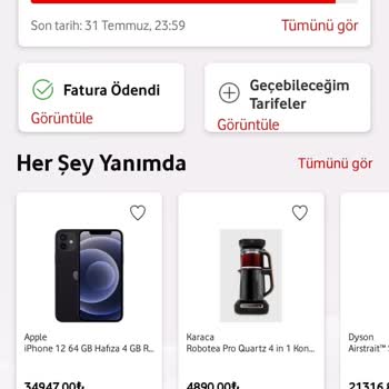 Vodafone Tarife İçeriği Hakkında