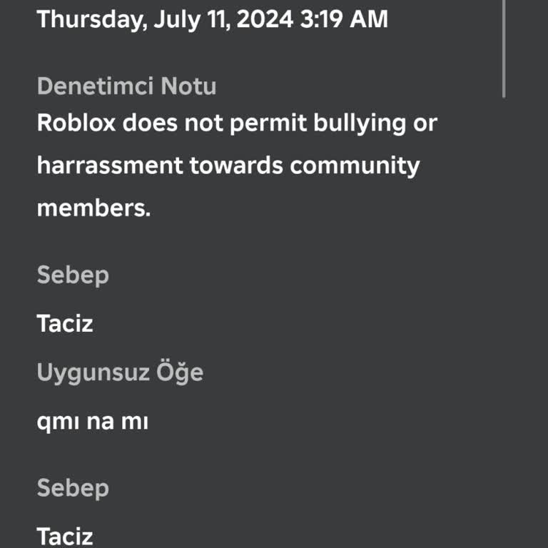ROBLOX Hesabım Silindi Lütfen Geri Etkinleştirin