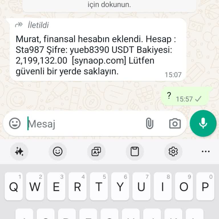 WhatsApp Tan Gelen Mesaj
