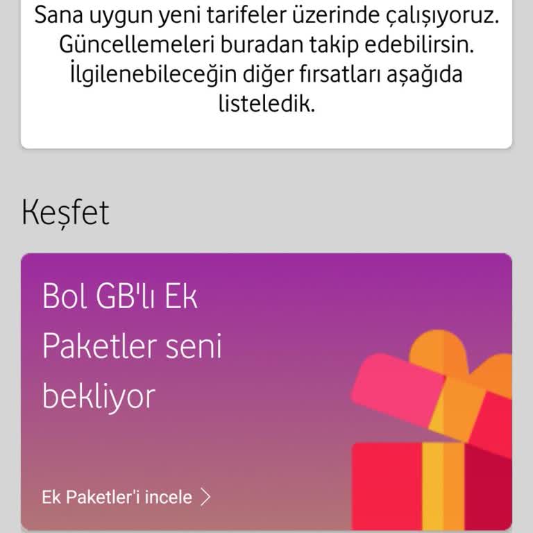 Vodafone Tarife Yok Neden Acaba