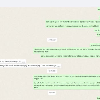 Suvmarket Suv Marketten Alınan Aracın Bakımlarının Yapılmamış Olması