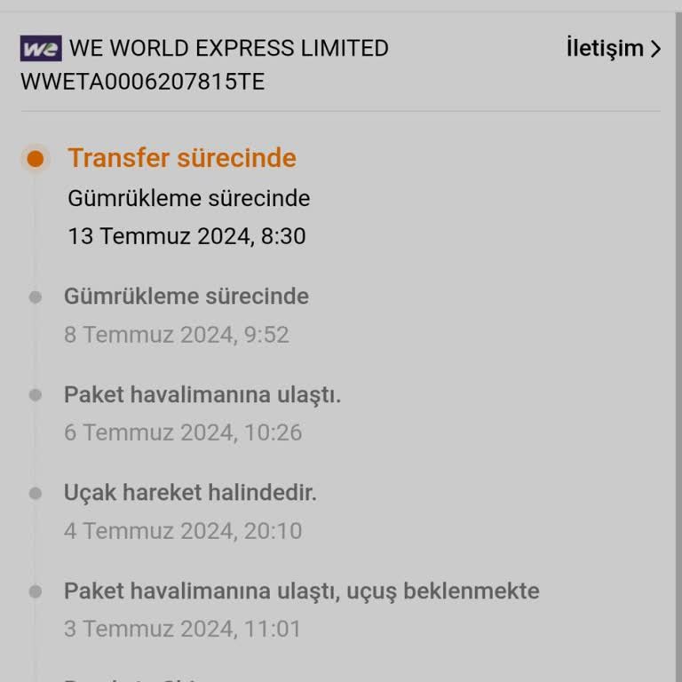 30 Haziran Temu Siparişim Hala Gümrükte