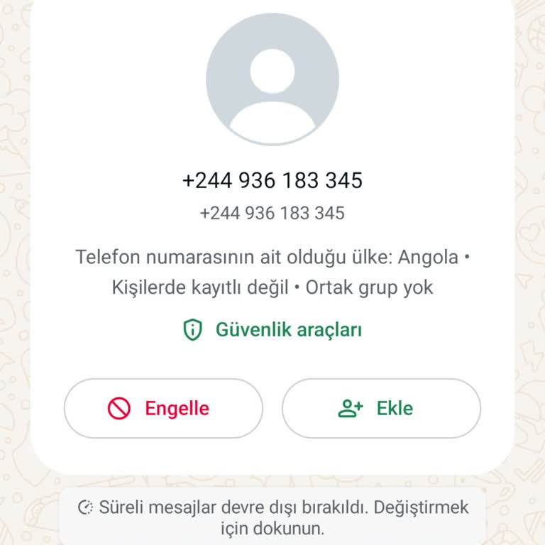 WhatsApp Hesap Bilgilerimin İzinsiz Kullanımı Ve Güvenlik İhlali