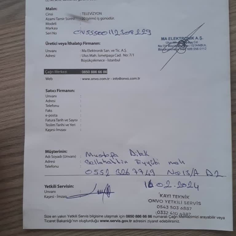 Onvo Ben Aldım Pişman Oldum