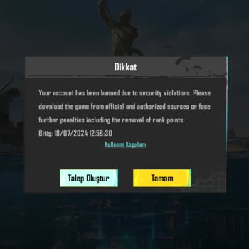 PUBG Sebepsiz Ban Yeme