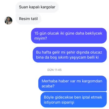 Clsema Günlerdir Gönderilmeyen Kargo