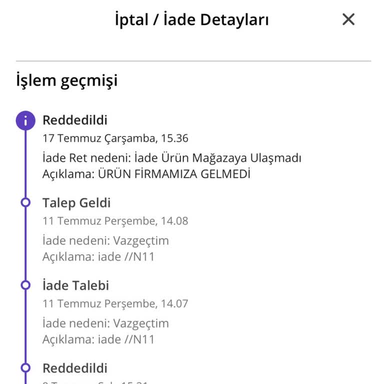 N11 Üzerinden Aldığım Benzin Pompasının İadesi Kabul Edilmiyor
