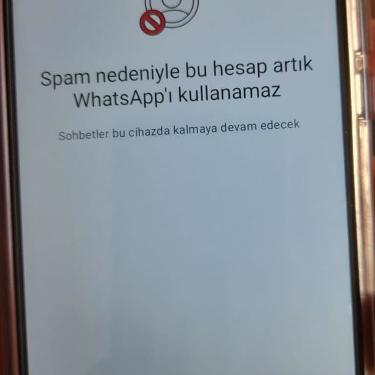 WhatsApp Spam Nedeniyle Kullanılmıyor.