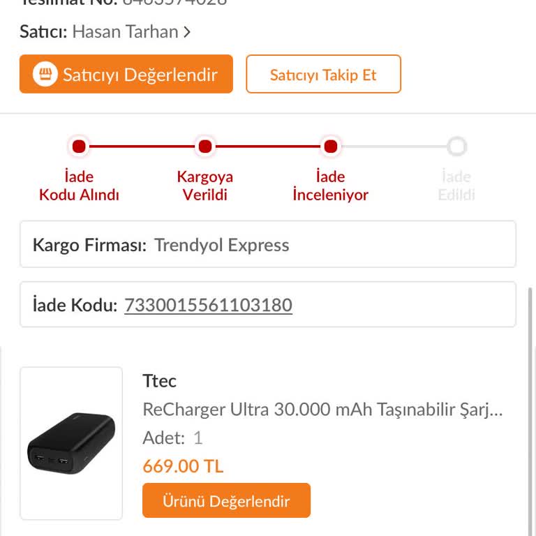 Trendyol Ürün İade Süreci Çok Uzun