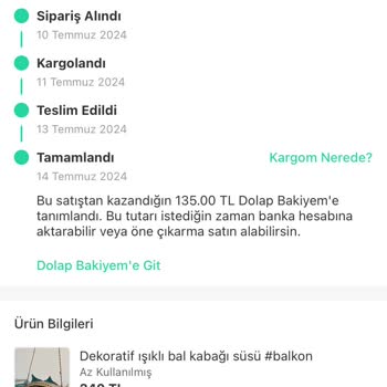 Dolap Bakiye Sorunu