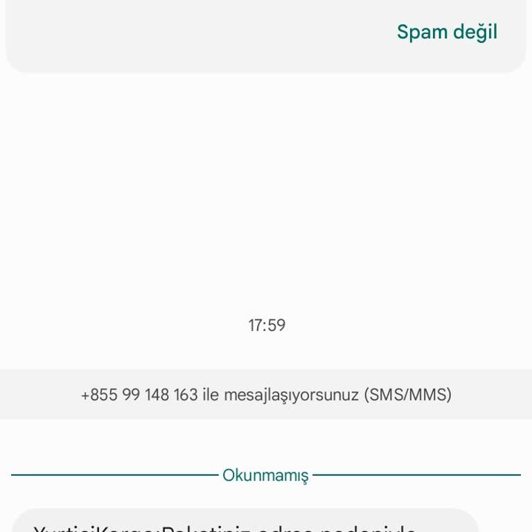 Kargo Sahte Mesaj Sorunu