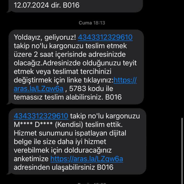 Aras Kargo Ve Teslim Edilmeyen Ürün
