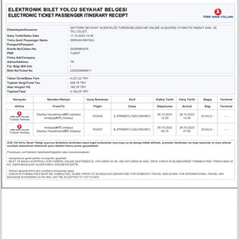 THY Açığa Aldığım Biletimi Kullanamıyorum