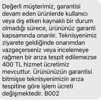 Vestel Bodrum Servisi Randevu Saatine Uymadı