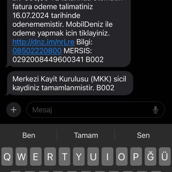 Denizbank Haberim Olmadan MKK Hesabı Açılımı