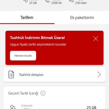 Vodafone Fahiş Faturalı Tarife Artışı