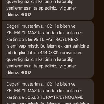 Paytr Bilgim Dışında Kredi Kartımdan 7 İşlemlik 3.680 TL Para Çekildi