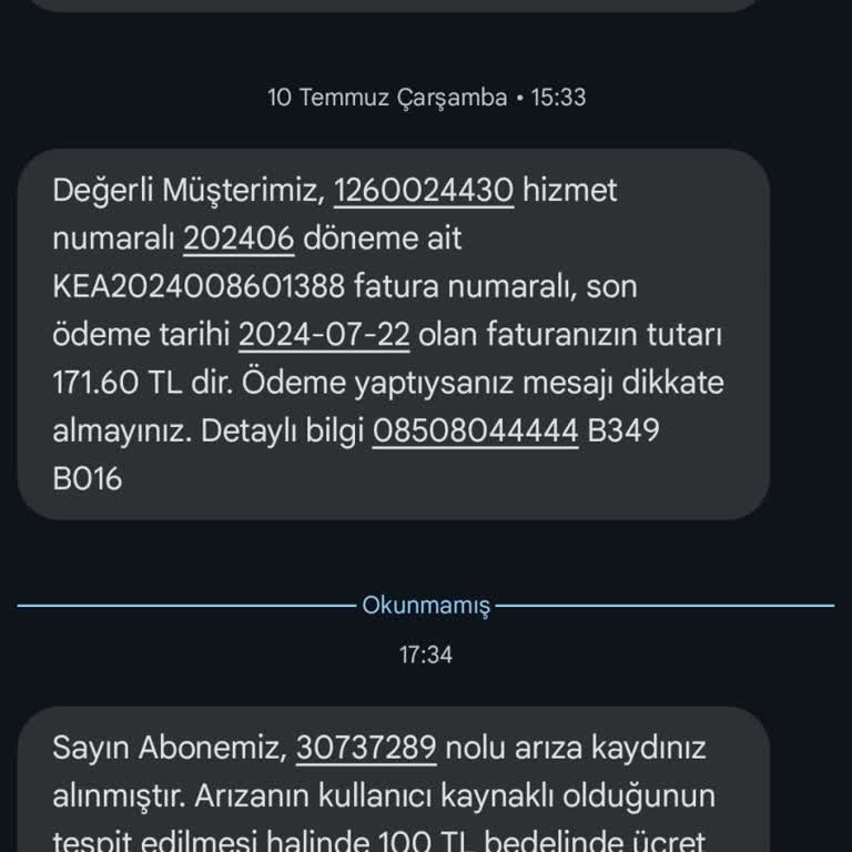 TÜRKSAT Kablo Net Arıza Kaydı İçin Ekstra Para Ücreti İstedi Hayırdır?