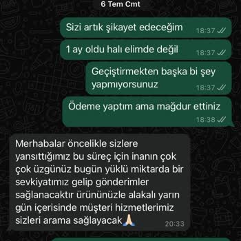 Reydeko Halı Ürünümü Yollamıyor Mağdur Ediyor