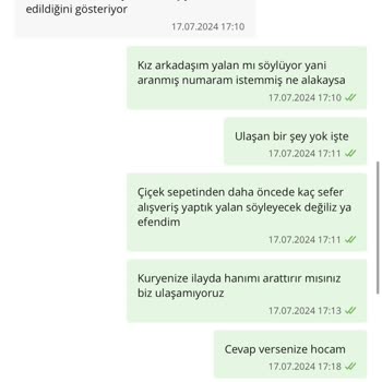 Çiçek Sepeti Siparişi Teslim Etmedi