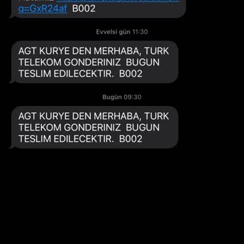 AGT Kurye (aynigunteslim.com) Türk Telekom'dan Satın Aldığım Ürün Teslim Edilmiyor!