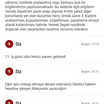 Yemeksepeti Pişmanlıktır İade Yapmıyor