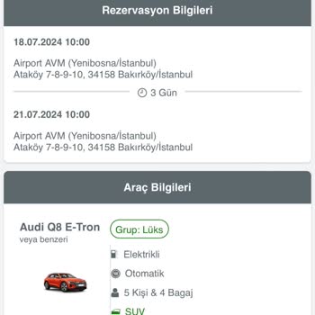 Avec rent a car Araç Kiralama Sürecinde Yaşanan İptal Sorunu
