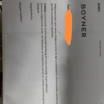 Boyner Hatalı Ürünü Üretim Hatası Değil Diye Geri İade Ettiler