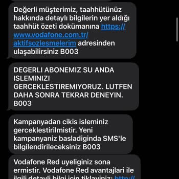 Rızam Olmadan Paket Değişikliği Yapan Vodafone'dan Şikayetçiyim