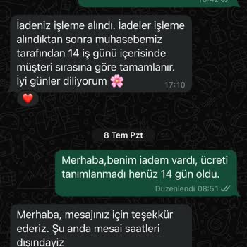 BedrinXXL İade Ücretim Yatmadı