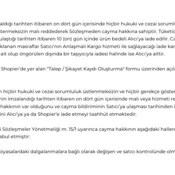 Sneakersfromturkey Ürün İade Reddi