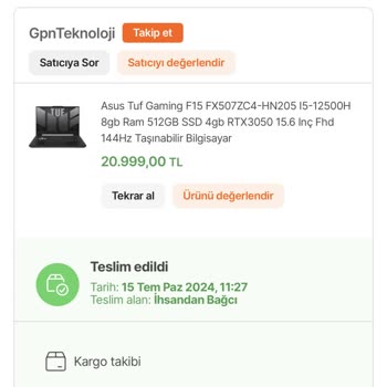 Hepsiburada'dan Ürünü Aldıktan 2 Gün Sonra Fiyatı Düşürüldü