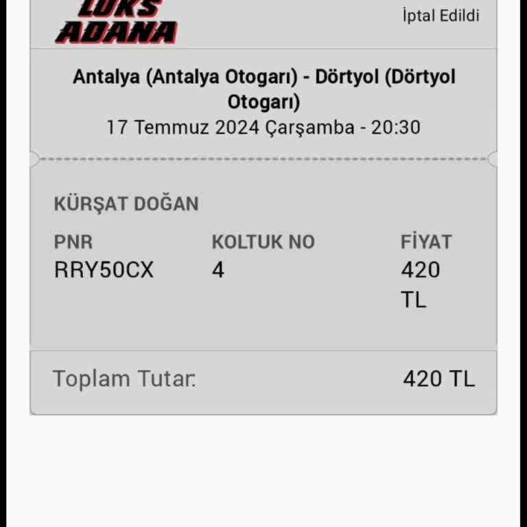 Obilet Param İade Edilsin