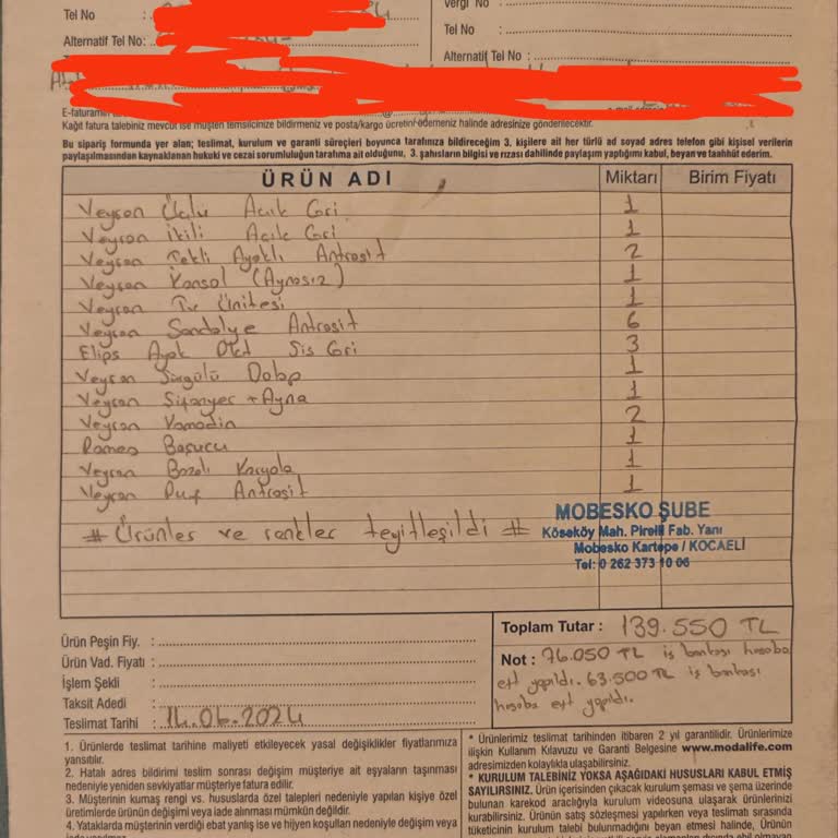 Modalife Eksik Ürün+yanlış Ürün+defolu Ürün