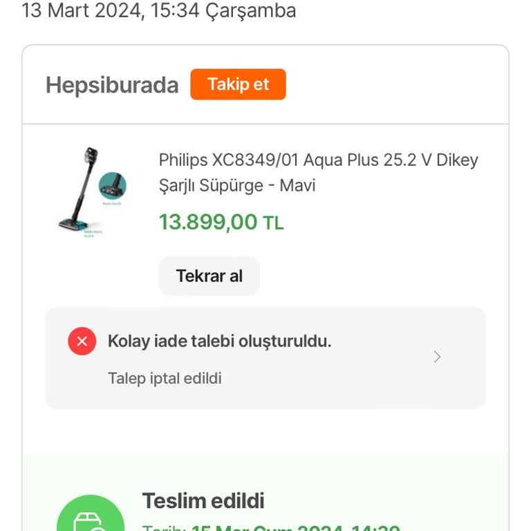 PHILIPS Ev Aletleri Philips Dikey Süpürge Pişmanlıktır