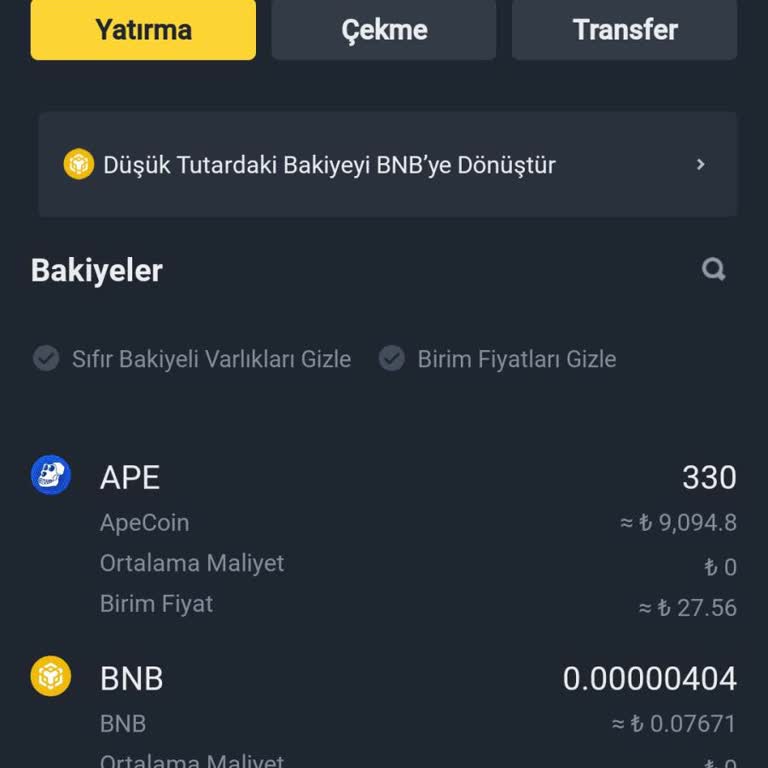 Binance De Kaybolan Coinim