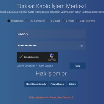 Kablo TV Kablowebtv Ve TÜRKSAT Online Login Problemi