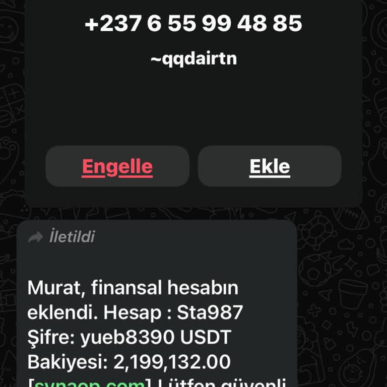 WhatsApp Hiç Şekilde Bilet Yapmadım Haberim Yok