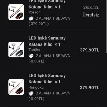 Samuray Katana Kılıcı Siparişimiz Teslim Edilmedi Ve Para İadesi Alamadık