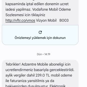 Vodafone Mobil Ödeme Abonelikleri İptali Ve İadesi