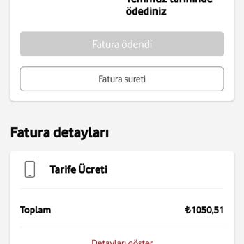 Vodafone Yüksek Tarife Bedeli