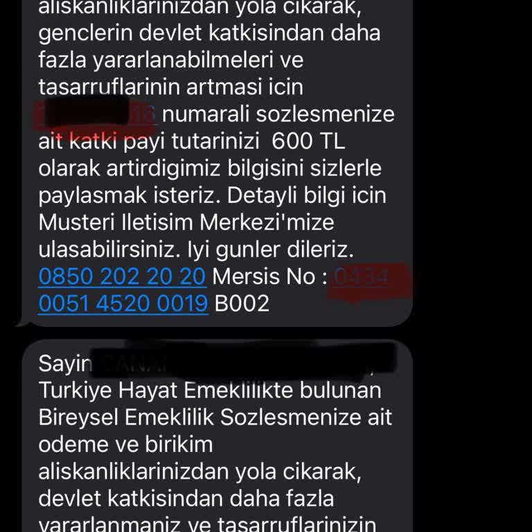 Türkiye Hayat Emeklilik Bilgim Dışında Katkı Payımı Artırıyor.