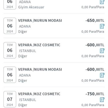 Vepara İzinsiz Para Çekti