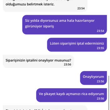 Getir Teslim Edilmeyen Sipariş