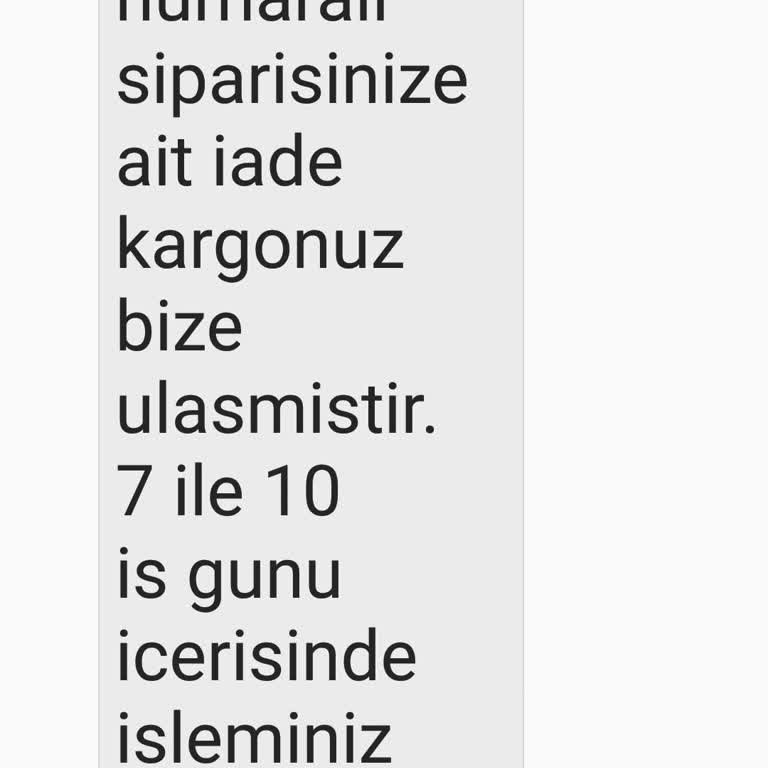 Sefamerve İade Param Yatırılmadı