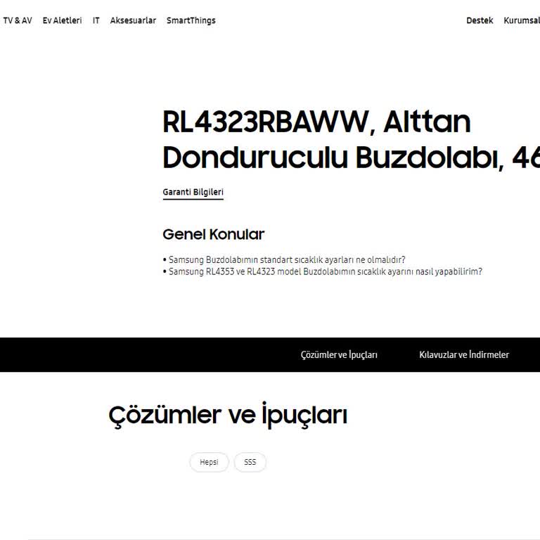 Samsung Enerji Sınıfı Ve Tüketim Bilgisi Neden Vermiyorsunuz?