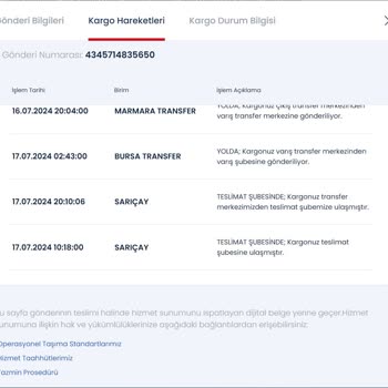 Aras Kargo Kargom Teslim Edildi Görünmesine Rağmen Teslim Edilmedi.
